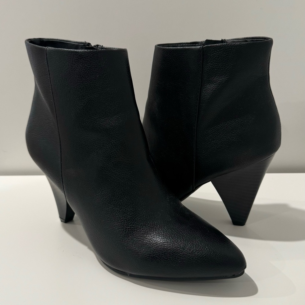 Black Leather Booties size 8.5